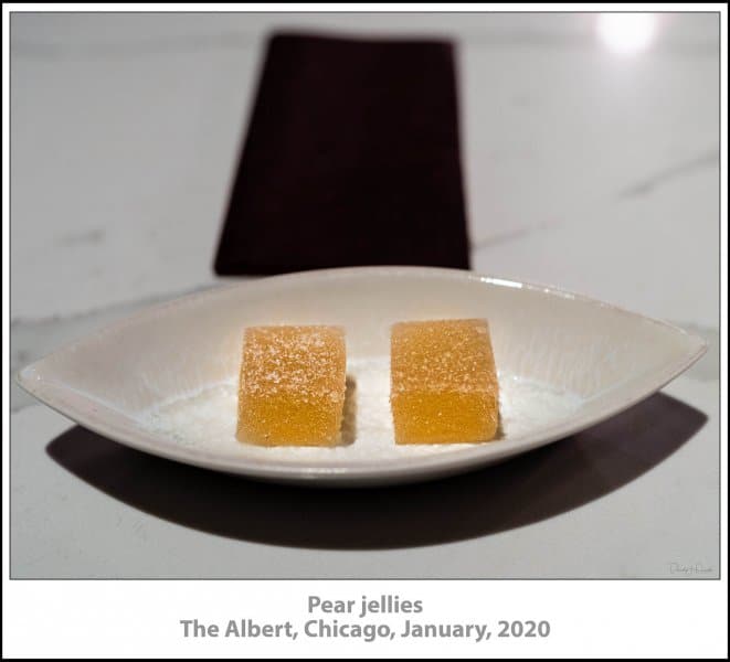 Pear jellies, The Albert, Chicago, January, 2020